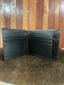 Wallet No Clip - Barcoo - Black with Brown Crocodile