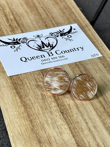 Earrings - Statement Studs - Rose Gold - 050