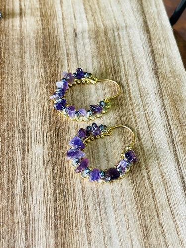 Earrings - La Luna - Amethyst