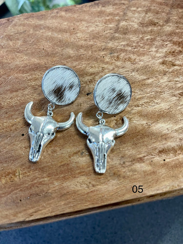 Earrings - Silver Skull 05