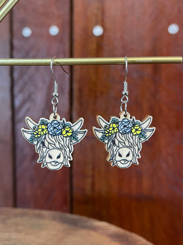 Earrings - Farm Life Highland Cow 05